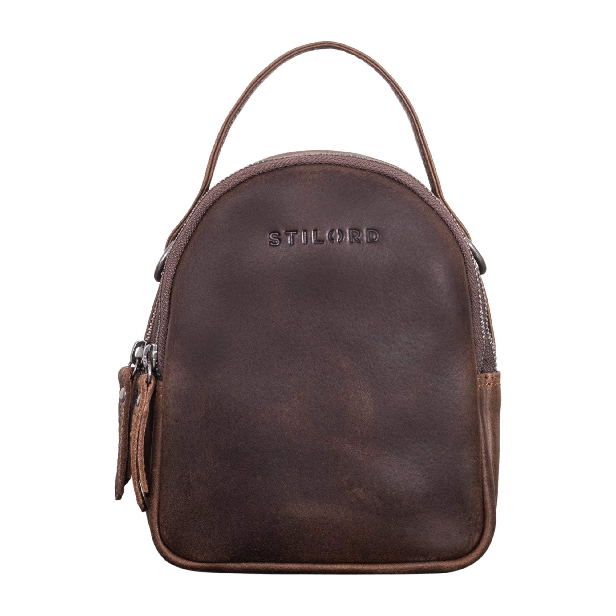 Vintage braun leder rucksack