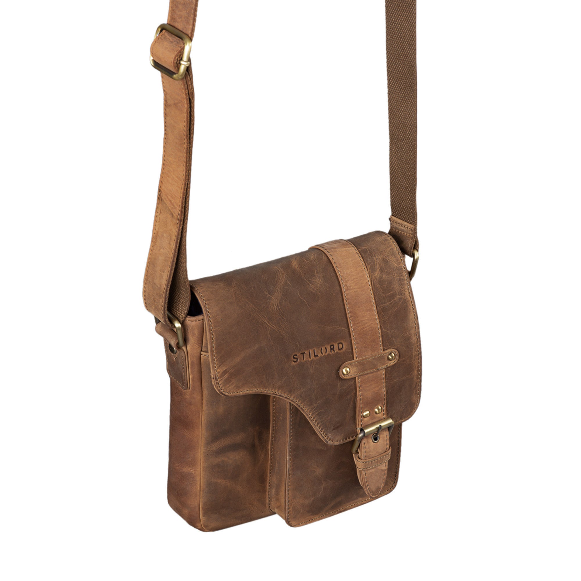 Ledertasche herren klein braun