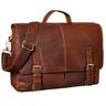Leder Schultertasche Vintage braun