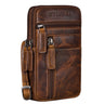 "Asher" Leren Borstzakje Heren Vintage Riemtas