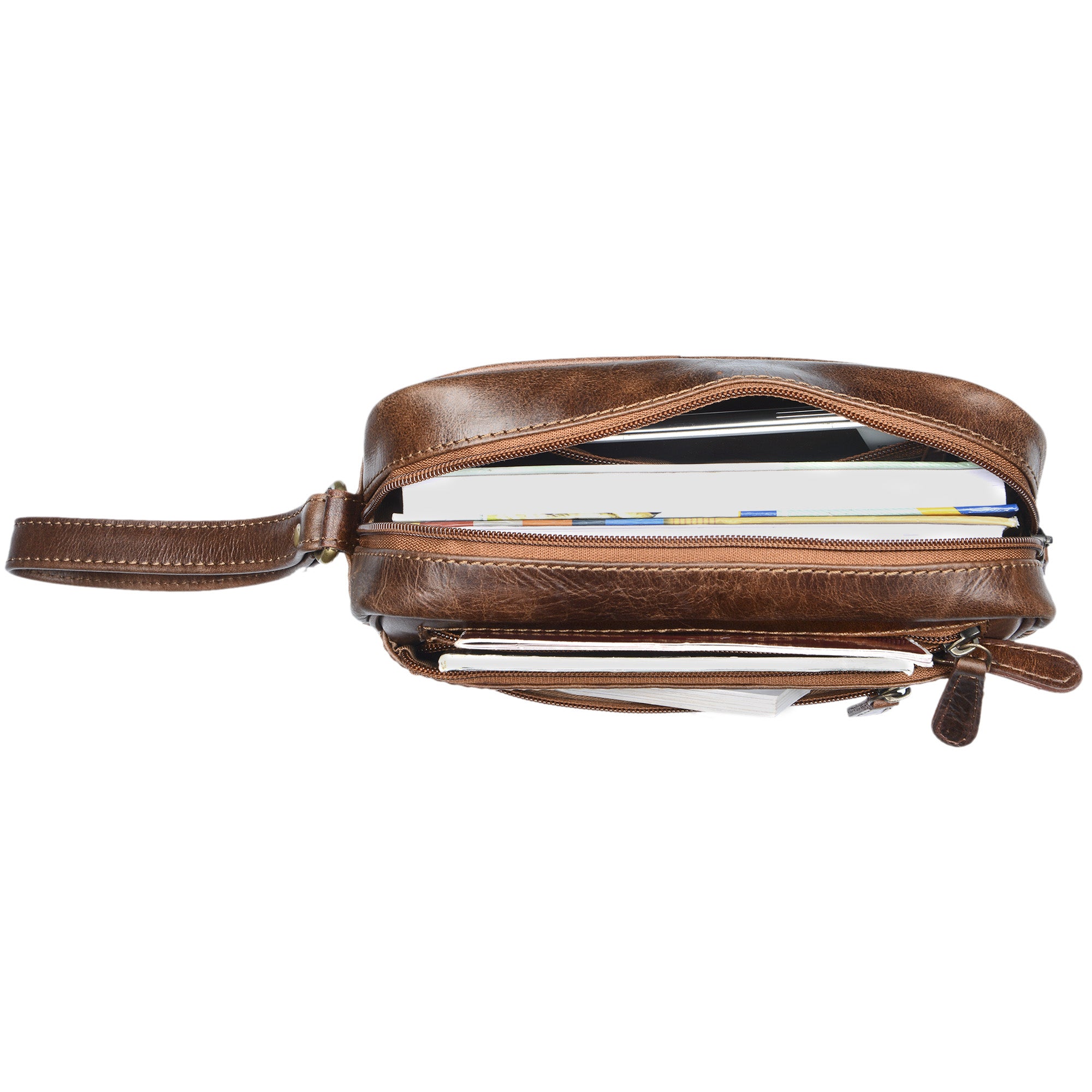 Herren Leder Handtasche antik