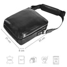 Schwarze Ledertasche zum Umhängen klein Herren