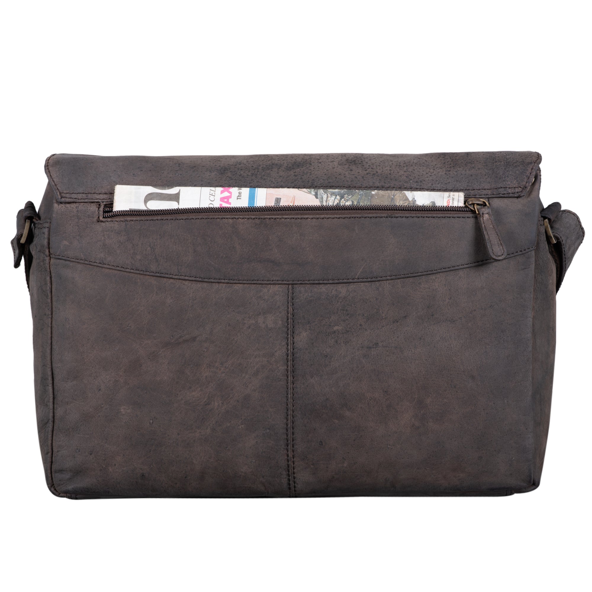 XL Umhängetasche Leder Vintage braun