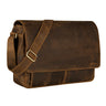 "Lonzo" vintage schoudertas echt buffelleer