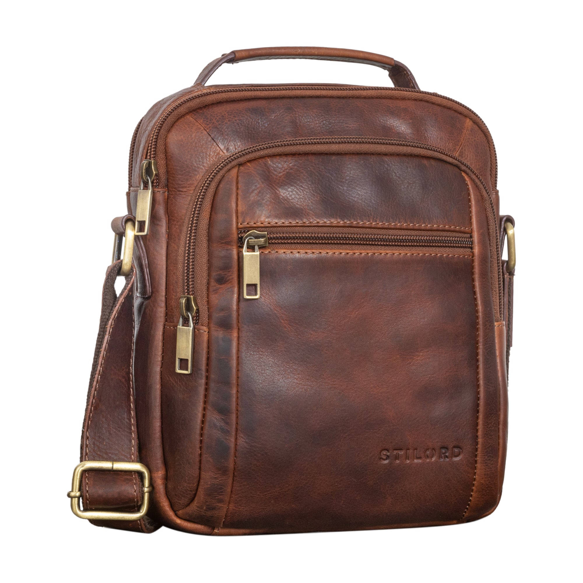 Leder Tasche Herren klein braun