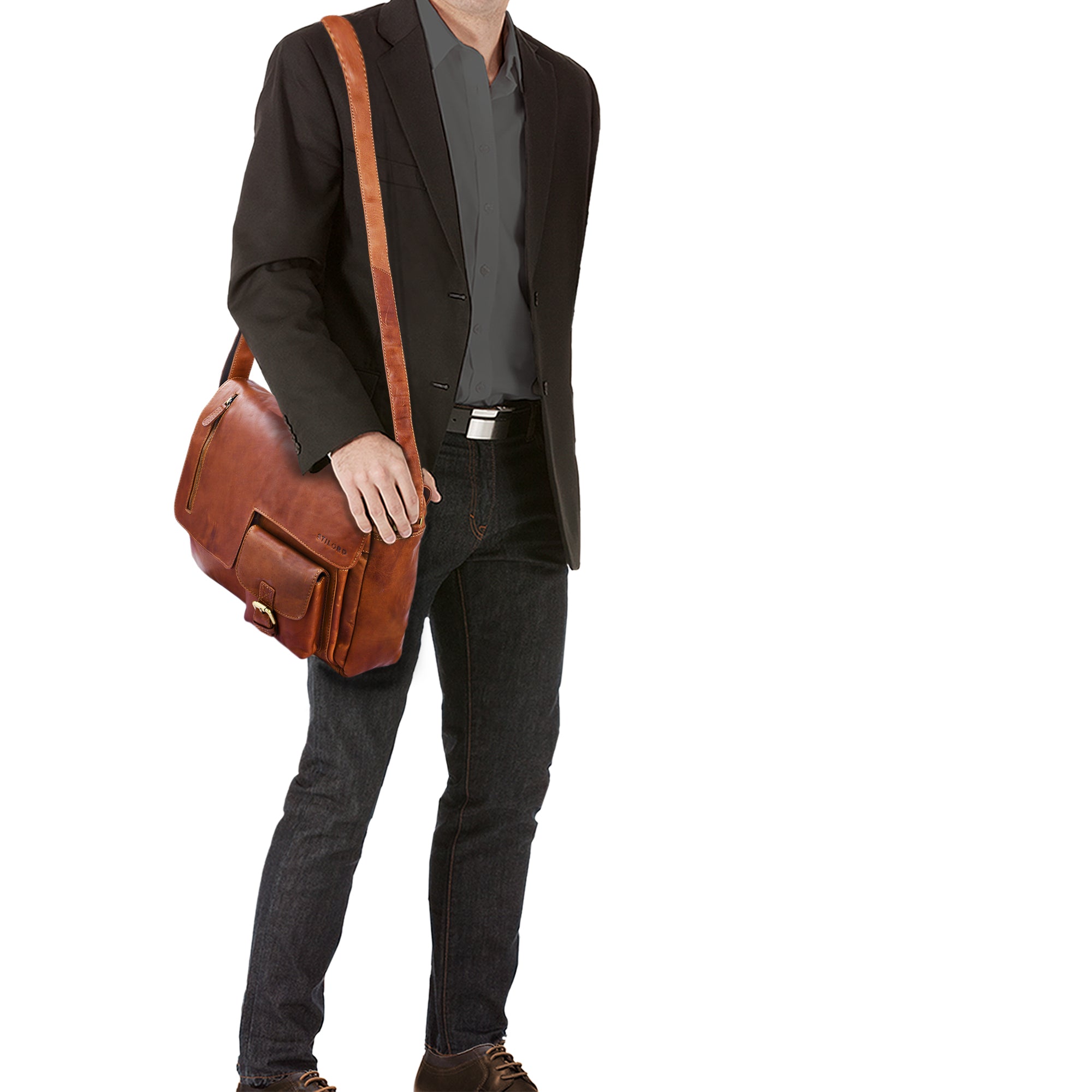 Leder Umhängetasche Männer Vintage