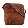 "Craig" Kleine Leren Tas Heren Vintage