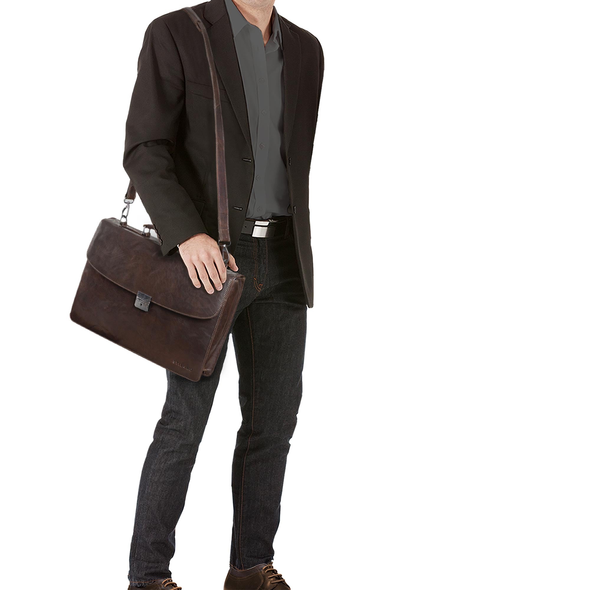 Leder Aktentasche Vintage