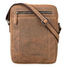 "Fox" Kleine schoudertas heren leder vintage boodschappentas