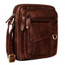 "Ryan" Kleine Leren Crossbody Tas Heren Vintage Schoudertas Omhangen