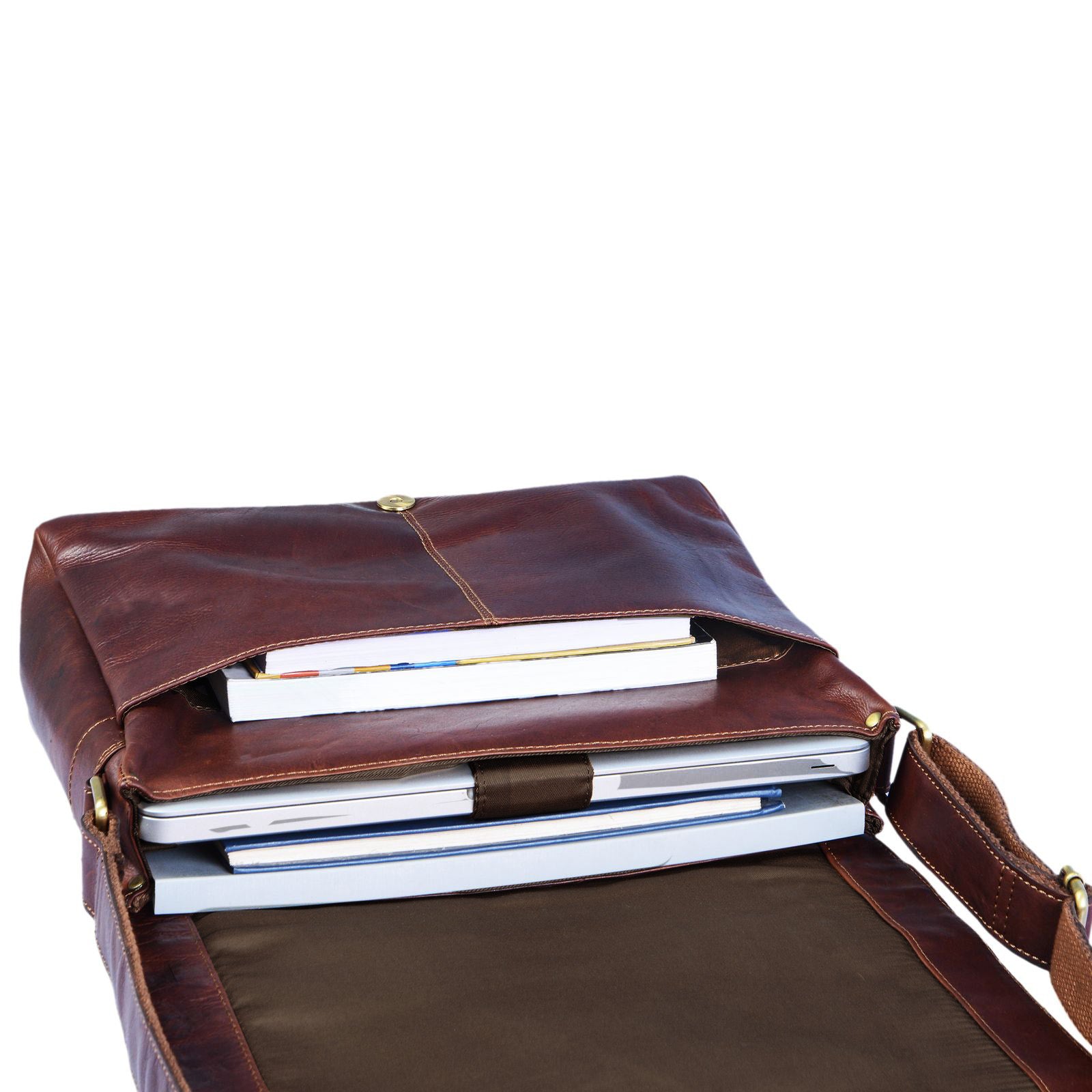 Ledertasche Vintage cognac braun