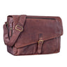 B-Stock "Merlin" Vintage Leren Schoudertas Dames Heren