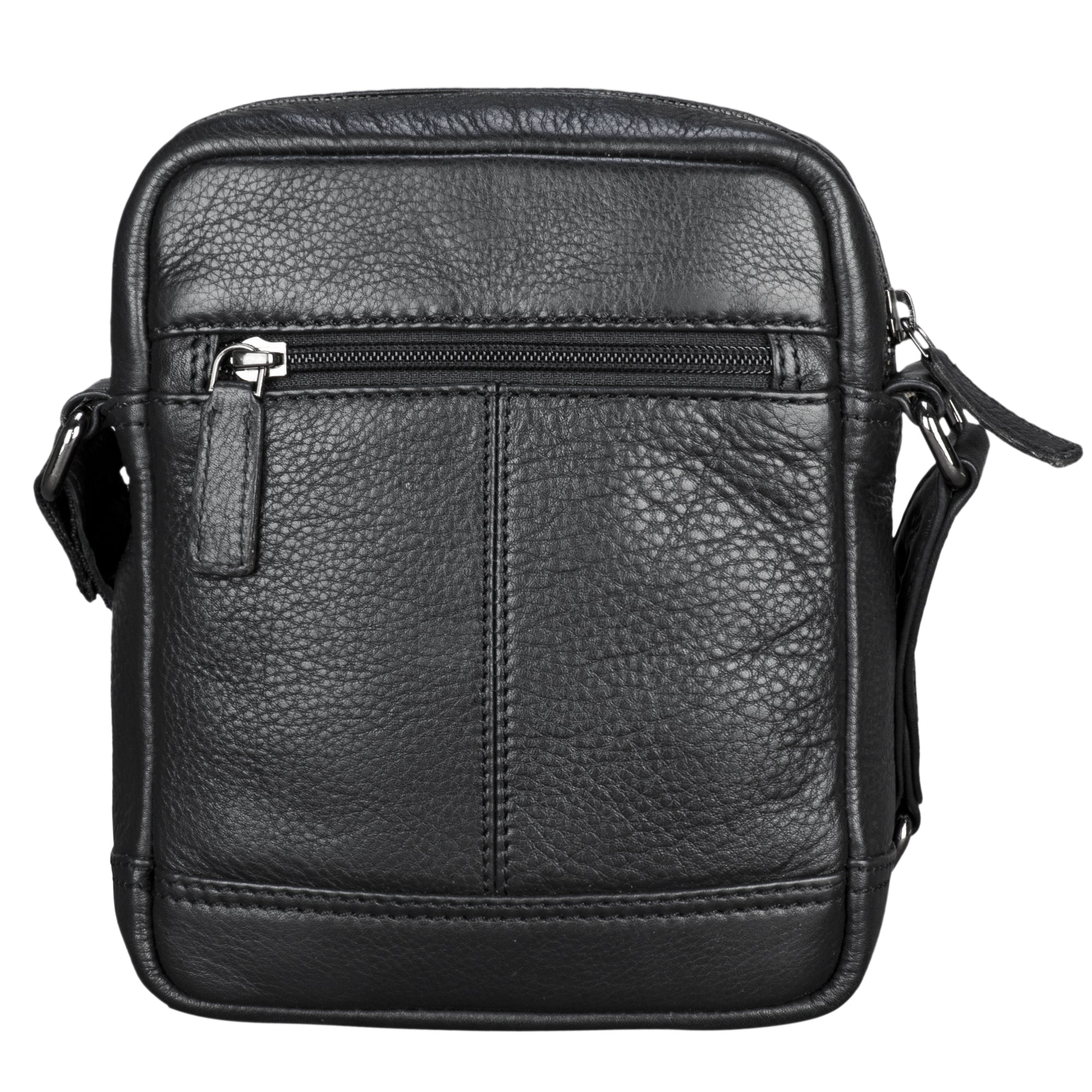 Herrentasche Leder klein schwarz