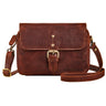 kleine echtleder handtasche zum umhängen cognac