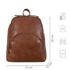 Leder Daypack für Frauen braun