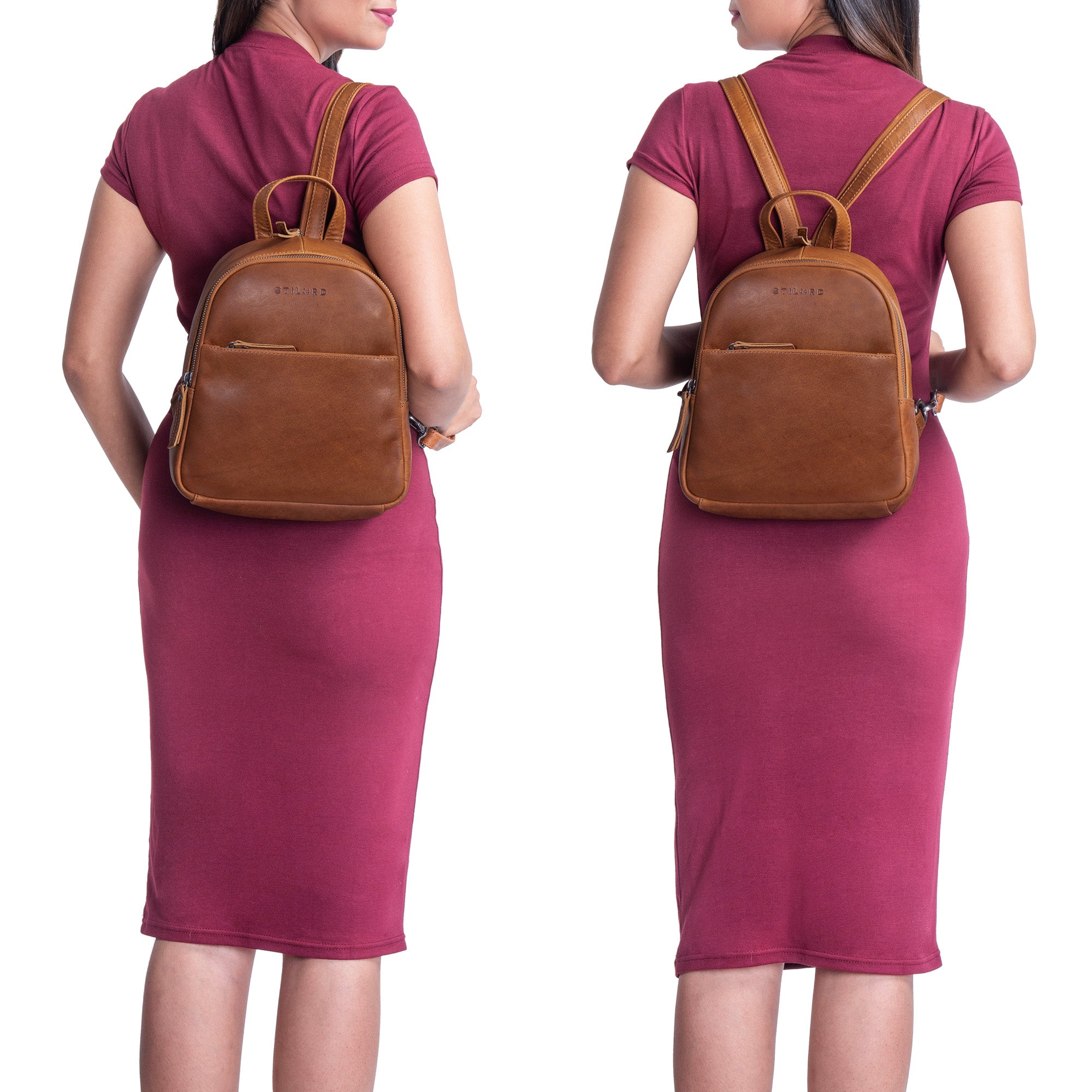 Minirucksack Damen braun
