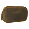 "Mike" Leren Etui Vintage Voor Pennen Smartphone En Cosmetica Tasje