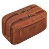 Kulturtasche Damen Leder cognac