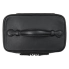 Kulturtasche aus schwarzem Leder