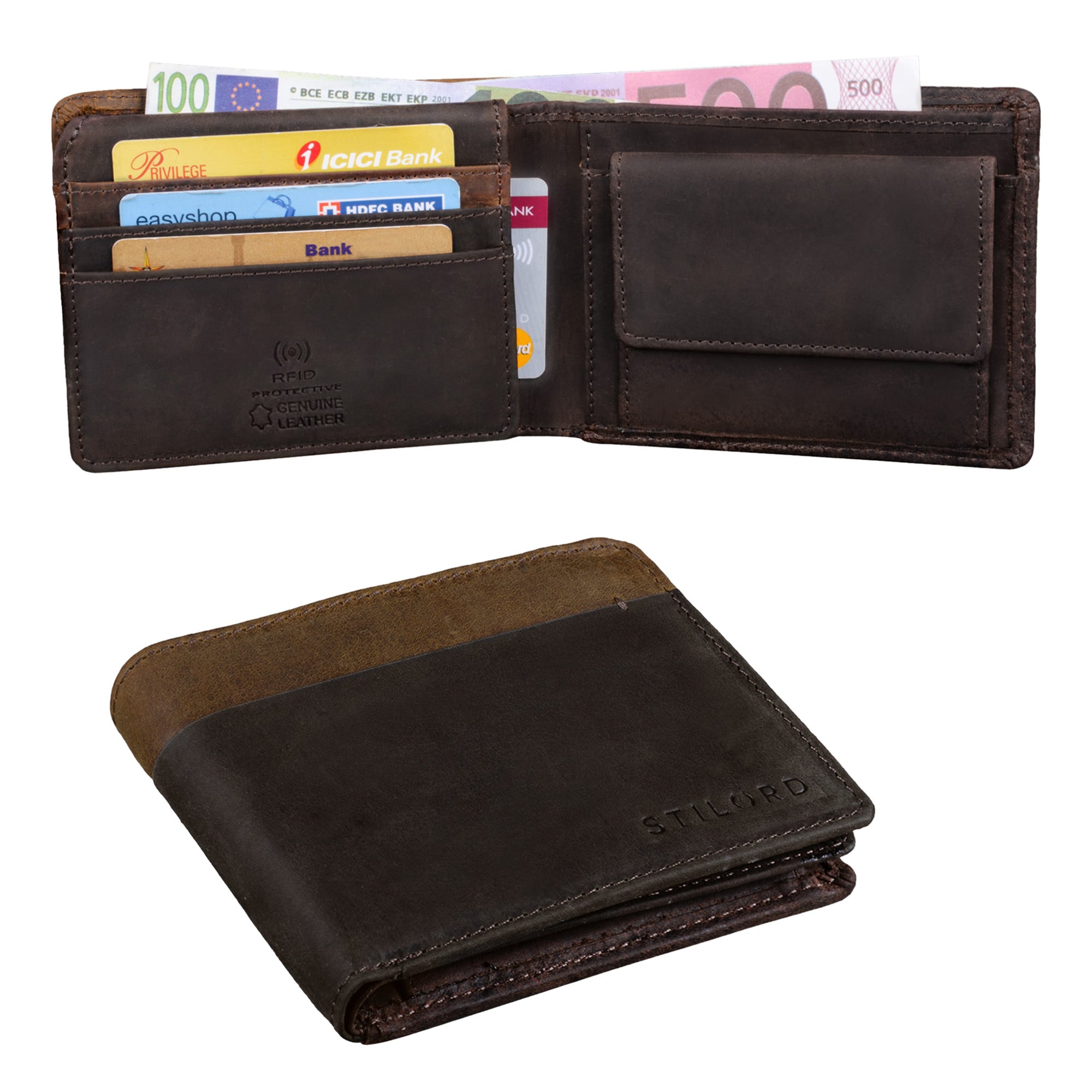 Leder Geldbörse Geschenkset