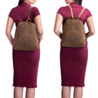 Lederrucksack Damen braun Vintage