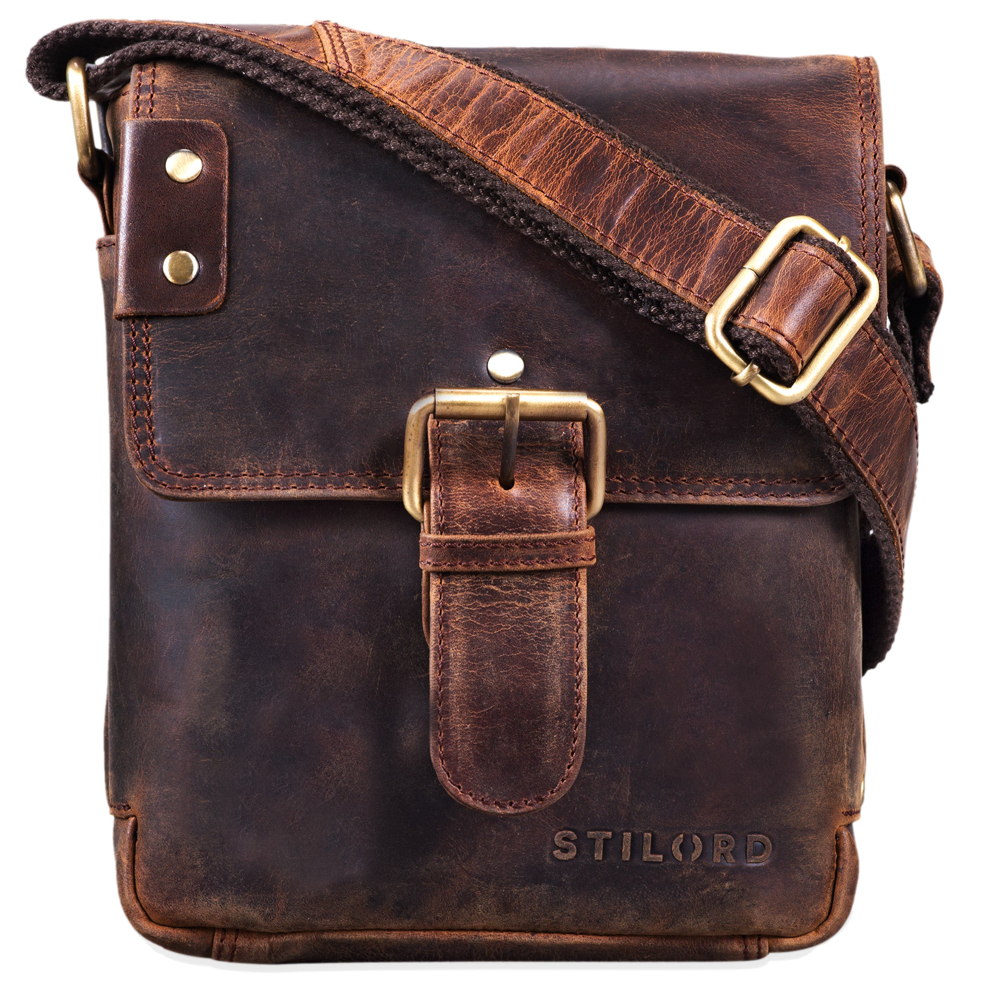Vintage Leder Umhängetasche klein Männer