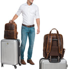 Herren Rucksack Laptop braun