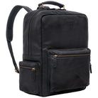 Laptoprucksack 17,3 Zoll Leder schwarz Herren und Damen