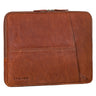 "Cannes" Slanke Laptoptas 15,6 Inch Echt Leer Laptophoes voor Heren & Dames