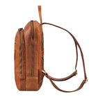 Kleiner Damenrucksack cognac mit vielen Fächern