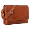 "Davis" Leren Messenger Tas 13 Inch Laptop Vintage Schoudertas Heren