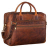 "Dawson" Leren Aktetas Schoudertas Met Laptopvak 15.6 Inch Vintage