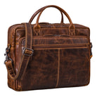 Leder Tasche Herren Groß Braun Echtleder Laptoptasche 16 Zoll