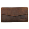 RFID Leder Brieftasche Damen braun