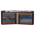 Leder Brieftasche dunkelbraun