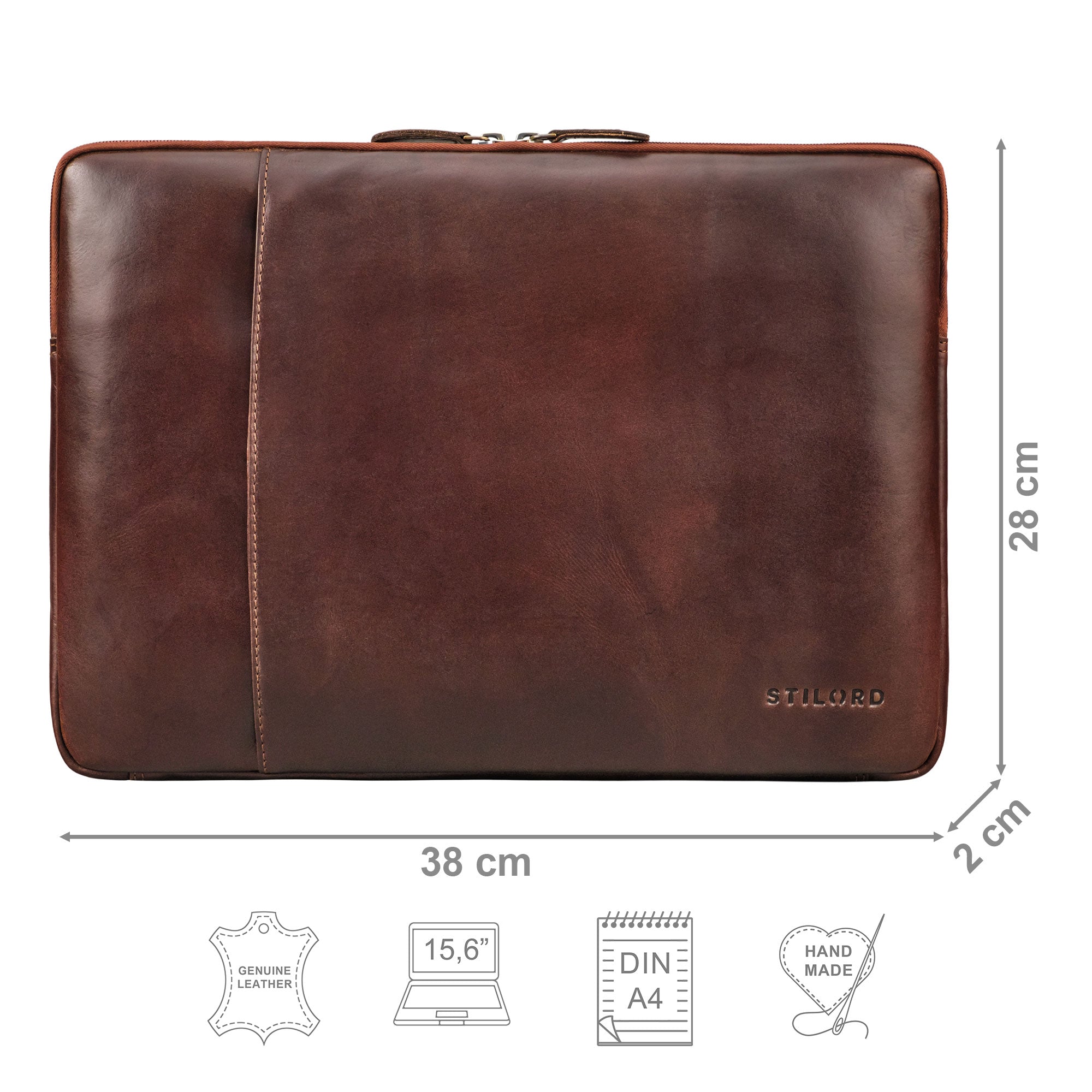 Echtleder Laptoptasche 15.6 Zoll