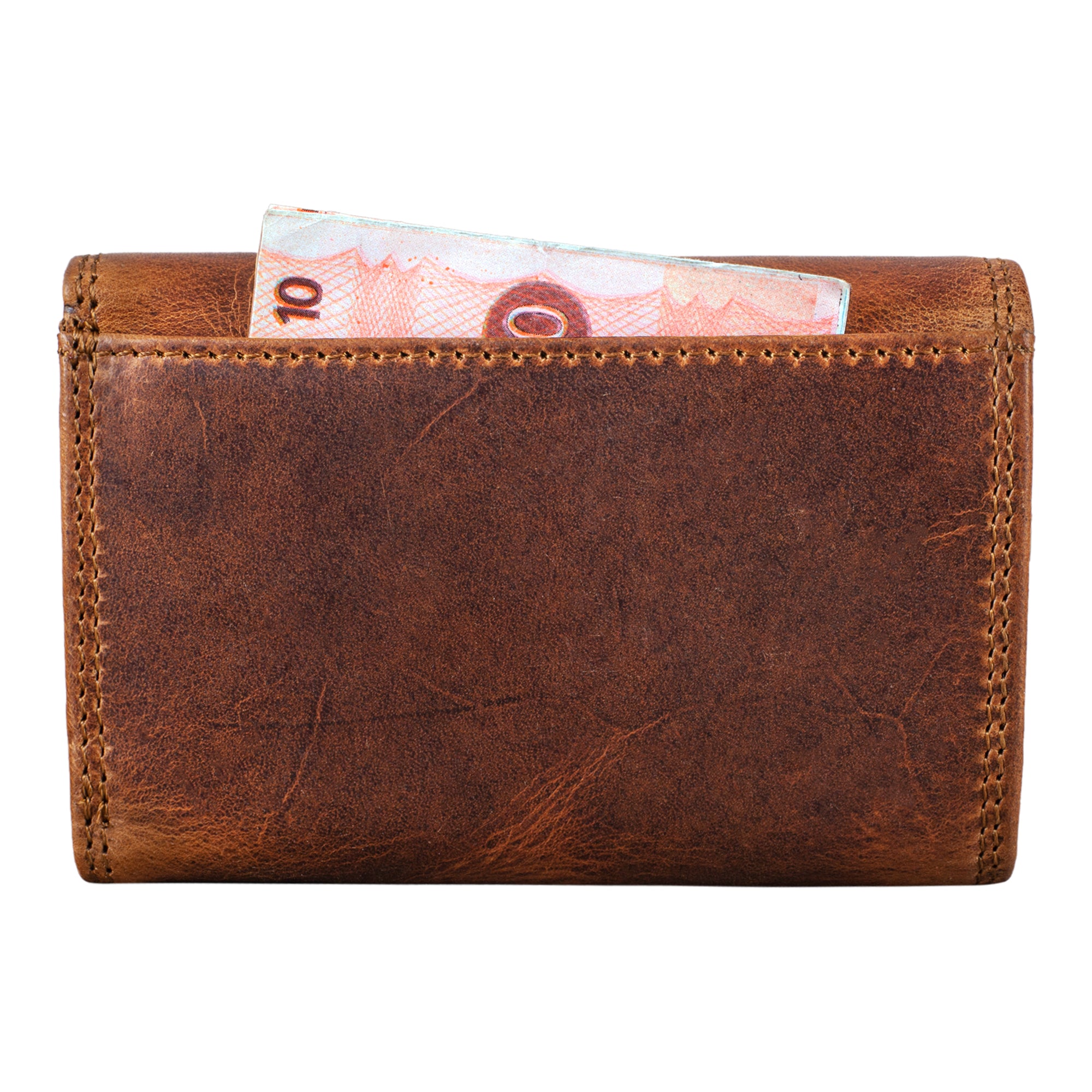 Mini Geldbörse Herren RFID Leder braun