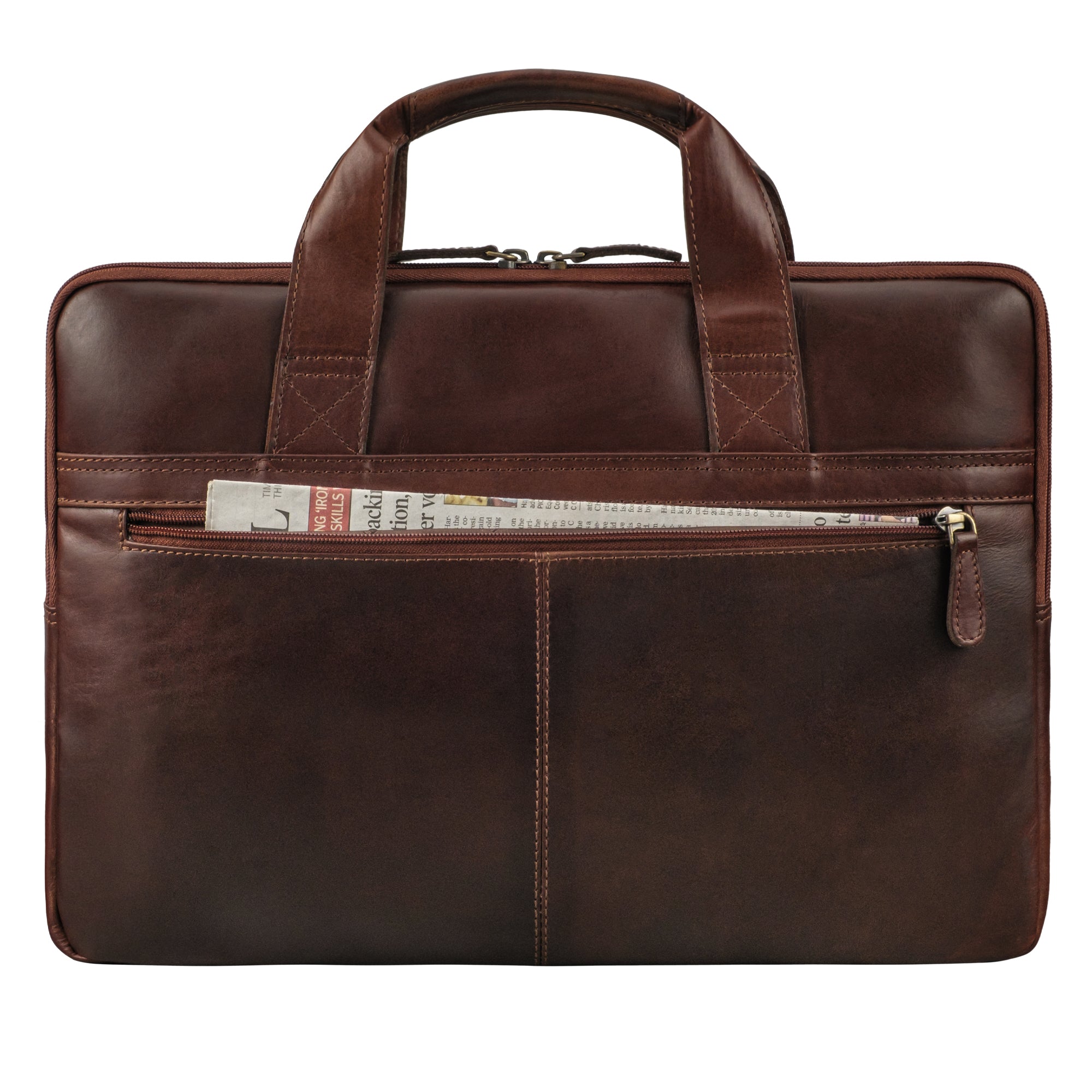 Leder Laptophülle 15,6 Zoll braun