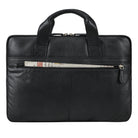 Leder Laptophülle 15,6 Zoll schwarz