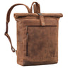 "Lutz" Grote Rugzak Rolltop Leer