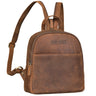 "Elonora" Vintage Leren Rugzak Tas 2 in 1 Dames
