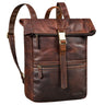 “Cairo” vintage koerier rugzak roll top leer groot mannen en vrouwen