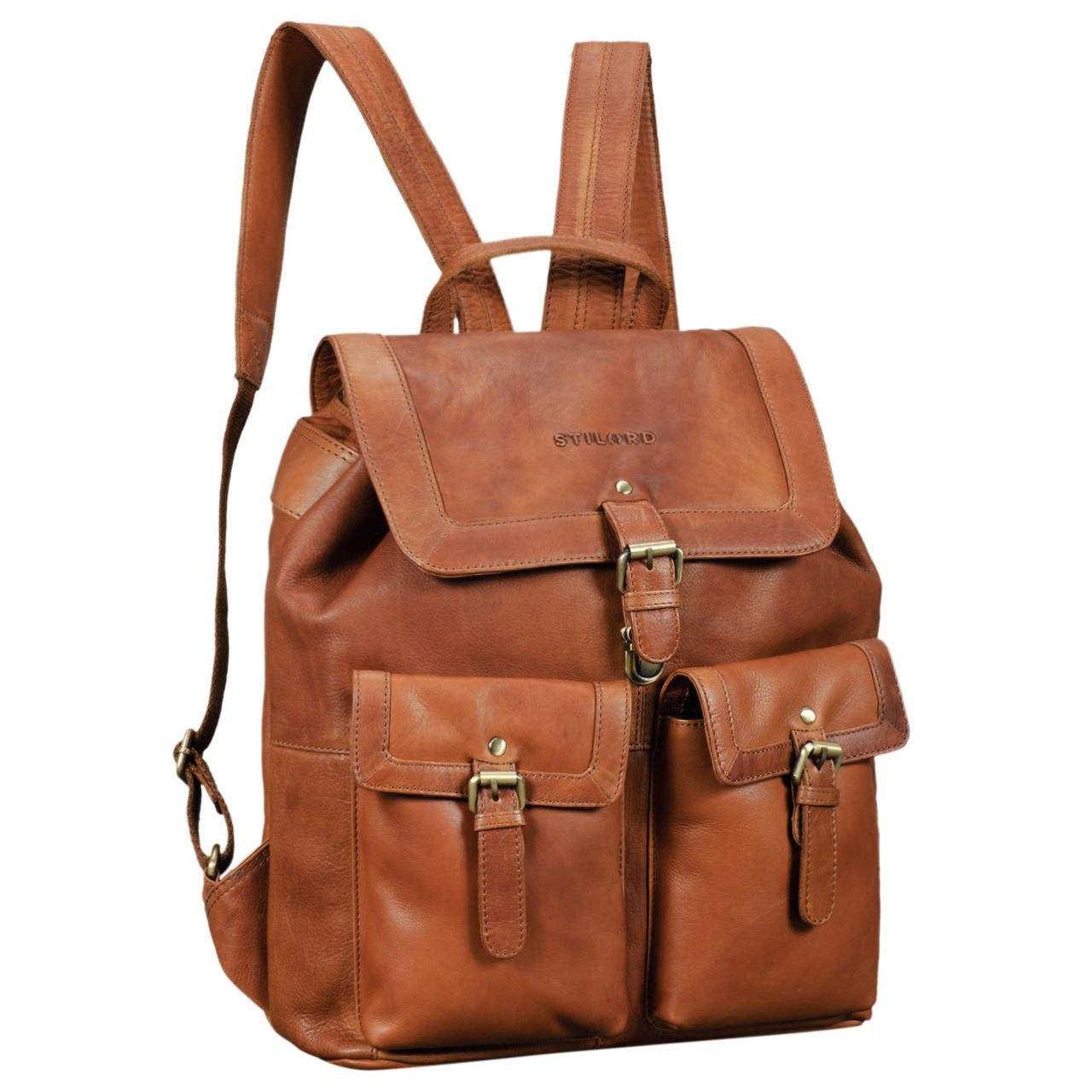 Großer Lederrucksack Vintage DIN A4