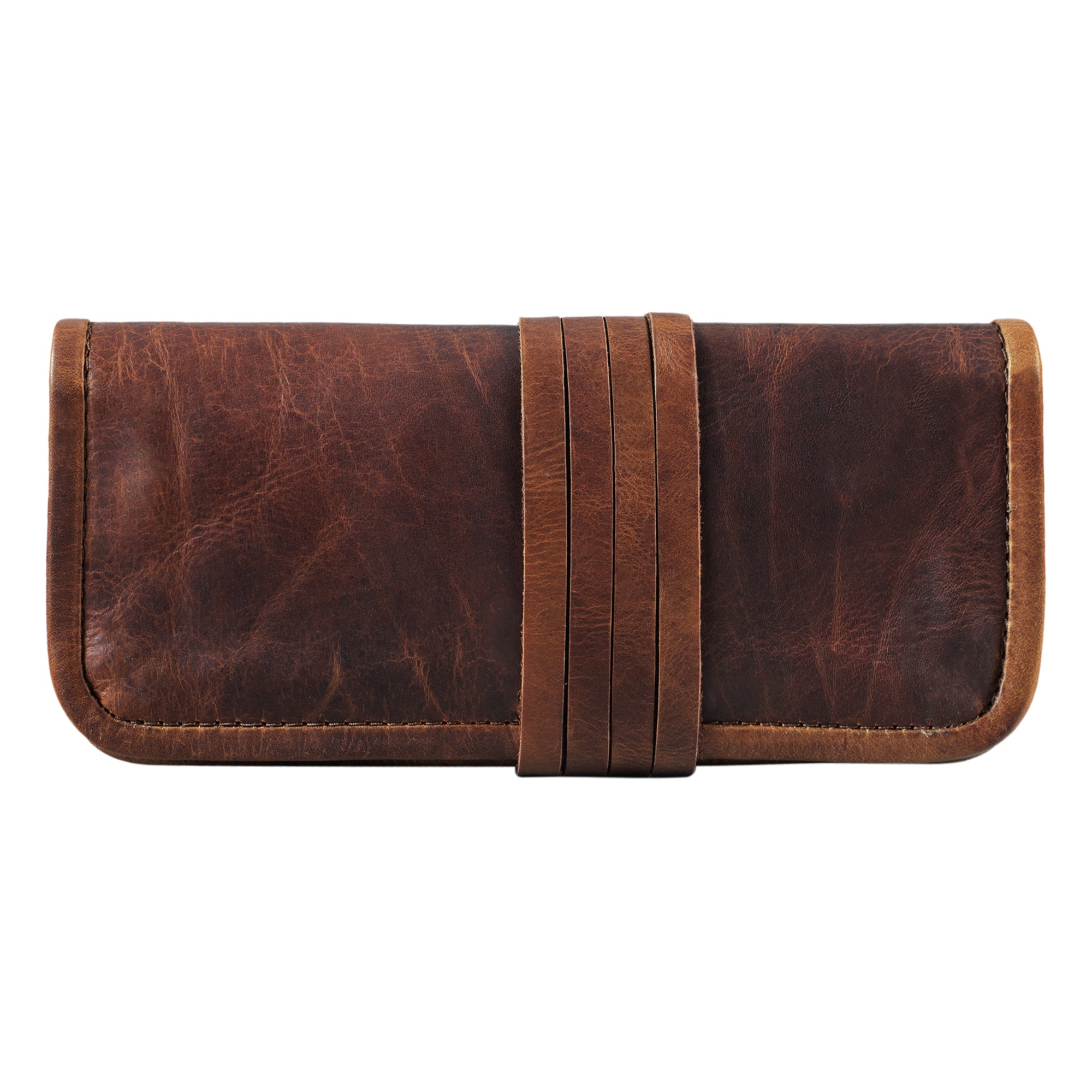 Leder Griffelmappe Vintage braun