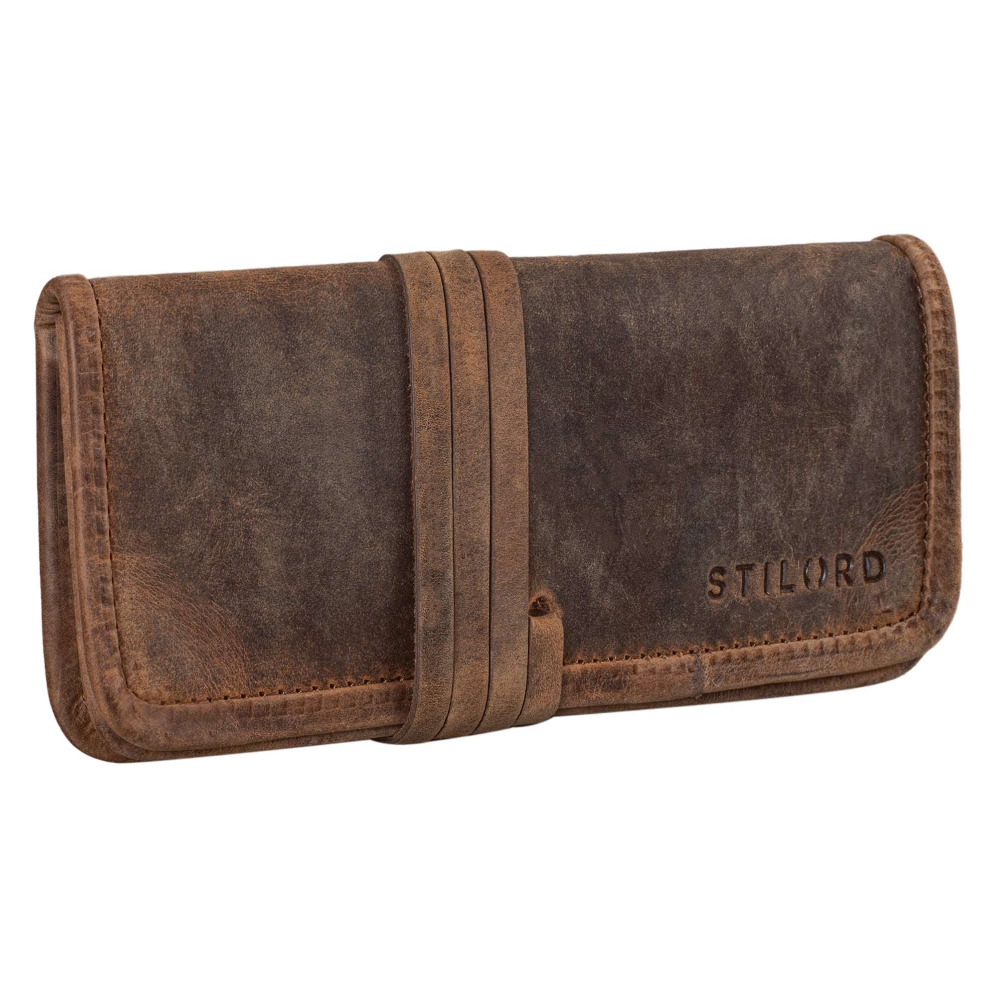 Leder Schreibmappe cognac