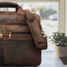 Schulterpad leder braun