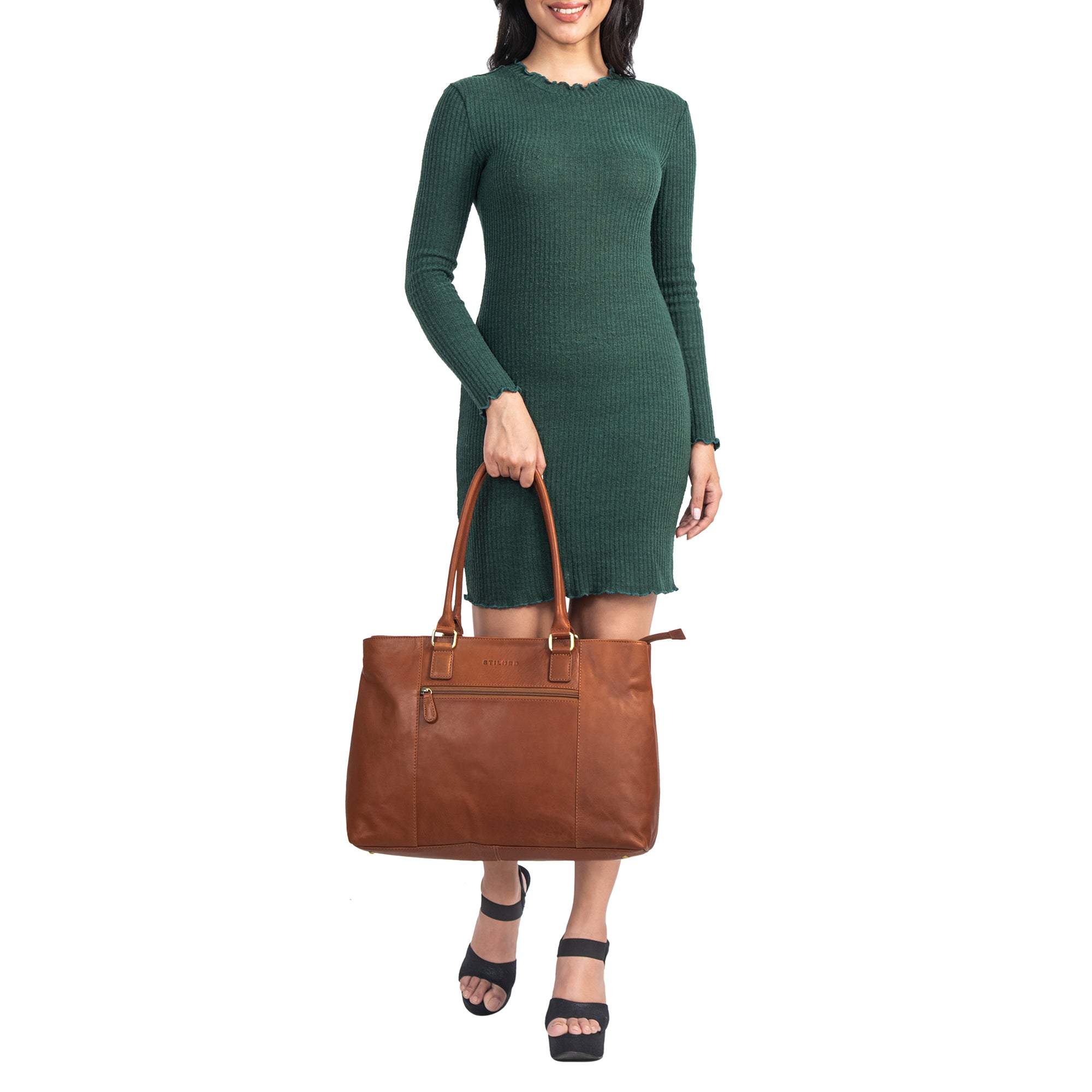 Laptoptasche 13,3 Zoll Leder Damen Glattleder