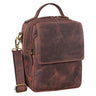 B-Stock "Gideon" Schoudertas Heren Leer Vintage