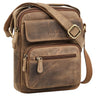 "Amir" Leren Schoudertas Heren Klein voor Tablet 8 inch