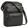 "Amir" Leren Schoudertas Heren Klein voor Tablet 8 inch